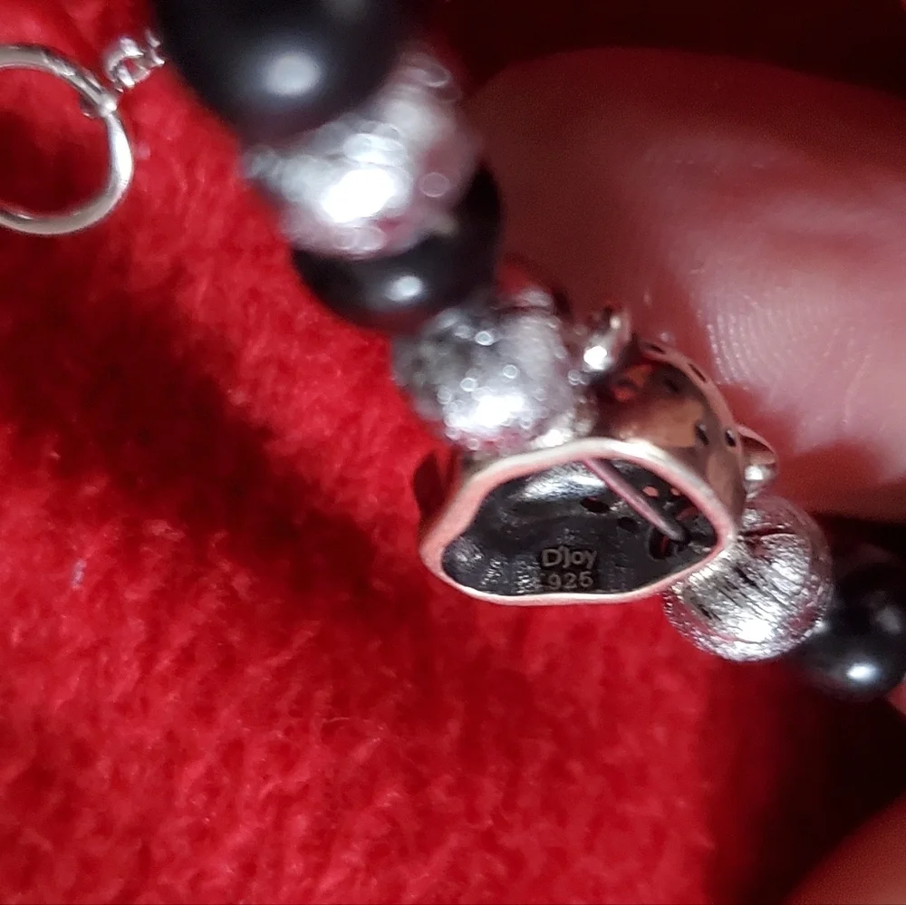 Shungite Leopard Head Sterling Silver Bracelet